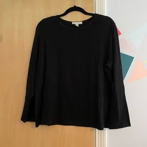 Black Heavy Long-sleeve Shirt